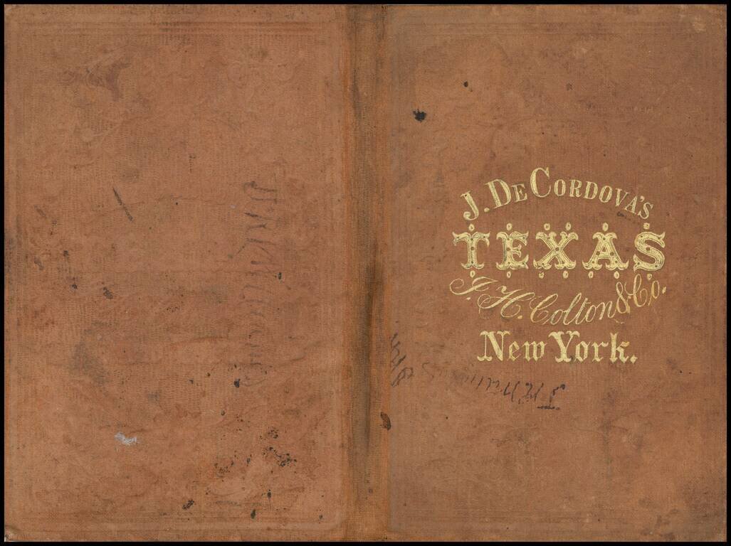 J. De Cordova's Map of the State of Texas Compiled from the Records of the General Land Office of the State by Robert Creuzbauer . . . 1858
