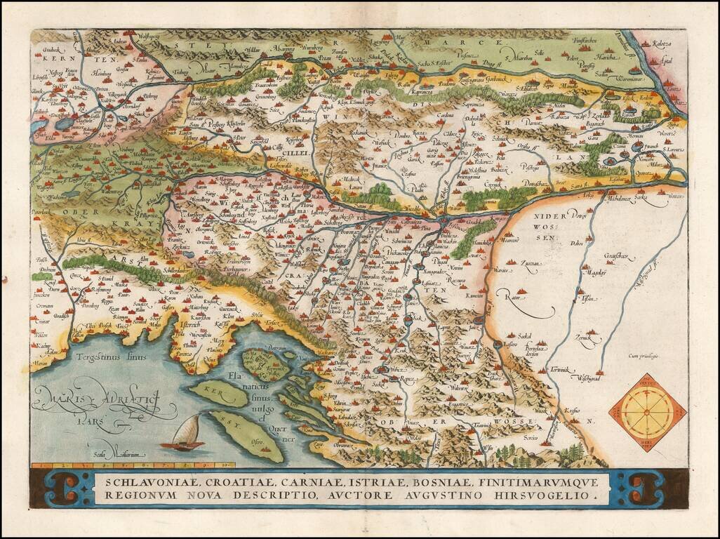 Schlavoniae,  Croatiae, Carniae, Istriae, Bosniae, Finitimarumque Regionum Nova Descriptio . . . (Unrecorded Variant Edition!)