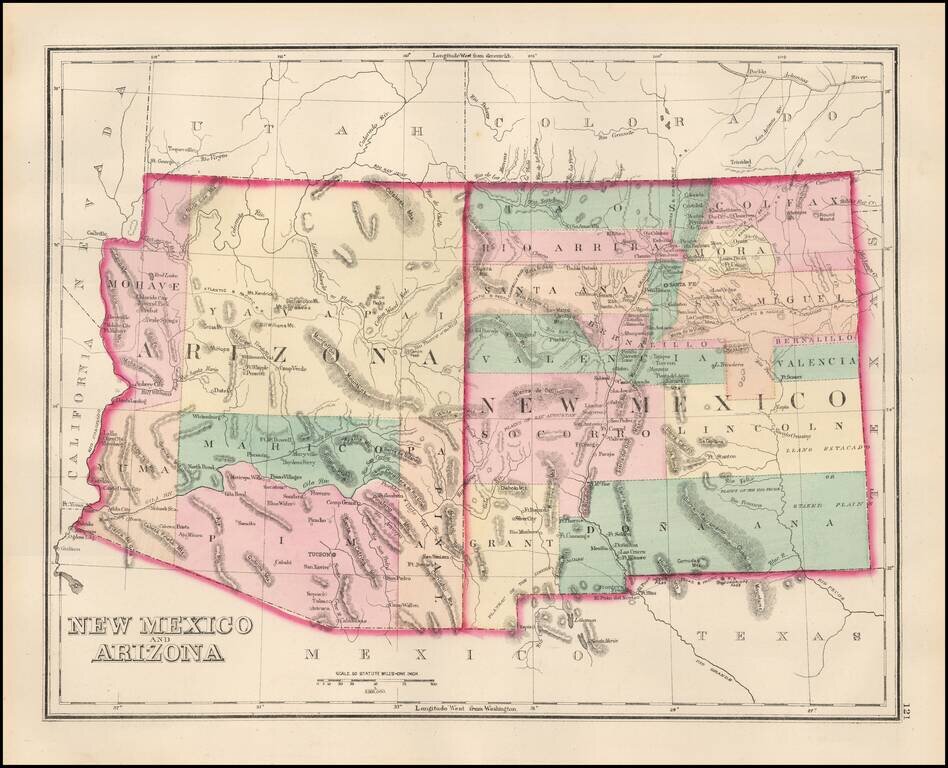 New Mexico and Arizona