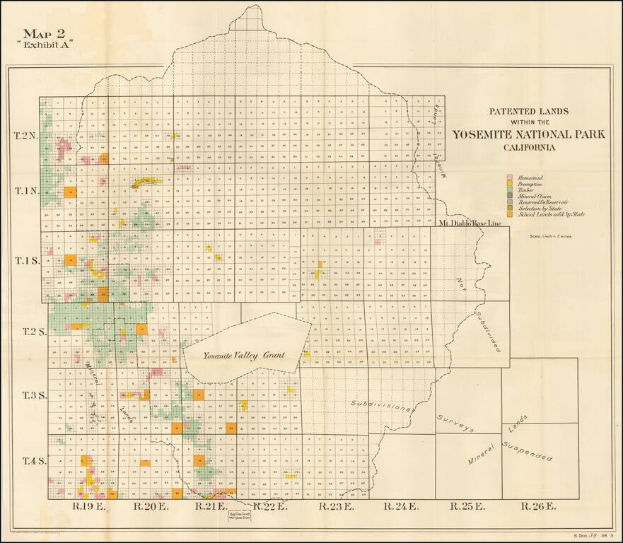 Patented Lands within the Yosemite National Park California