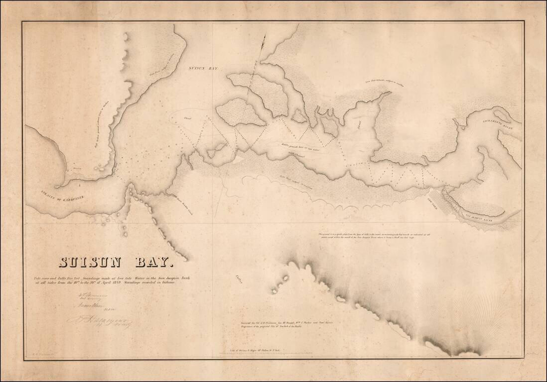 Suisun Bay . . .  Surveyed for Col. J. D. Stevenson, Geo. Mc Dougal, Wm. C. Parker and Saml, Norris, Proprietors of the projected City of New York of the Pacific . . .