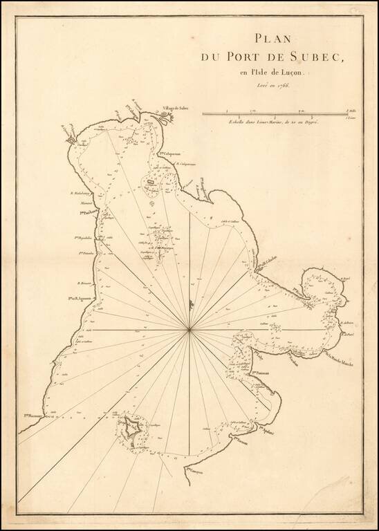 Plan du Port de Subec, l'isle de Luçon, Levee en 1766
