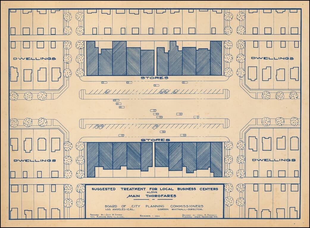 [Los Angeles Urban Planning] . Suggested Treatment For Local Business Centers Along Main Thorofares