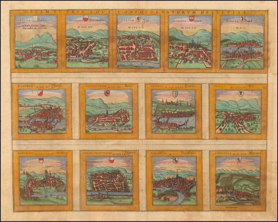 [Swiss Cities]  Decem Et Tria Loca Confoederatorum Helvetia