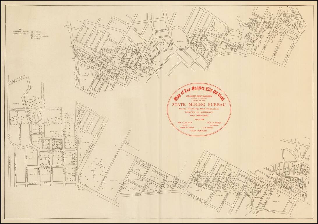 Map of Los Angeles City Oil Field . . .