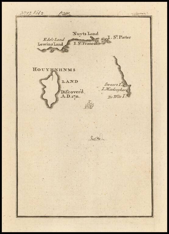 [Australia and Houyhnhnms Land from Gulliver's Travels]