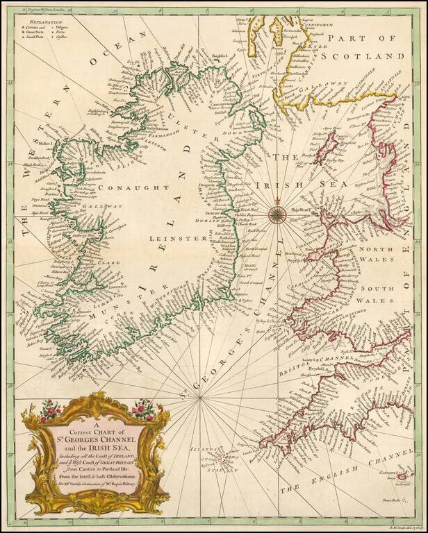 A Correct Chart of St. George's Channel and the Irish Sea....