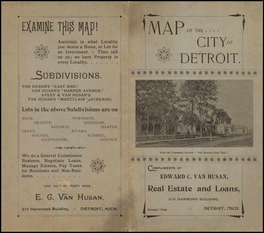 R. L. Polk & Co.'s Map of The City of Detroit Michigan 1893