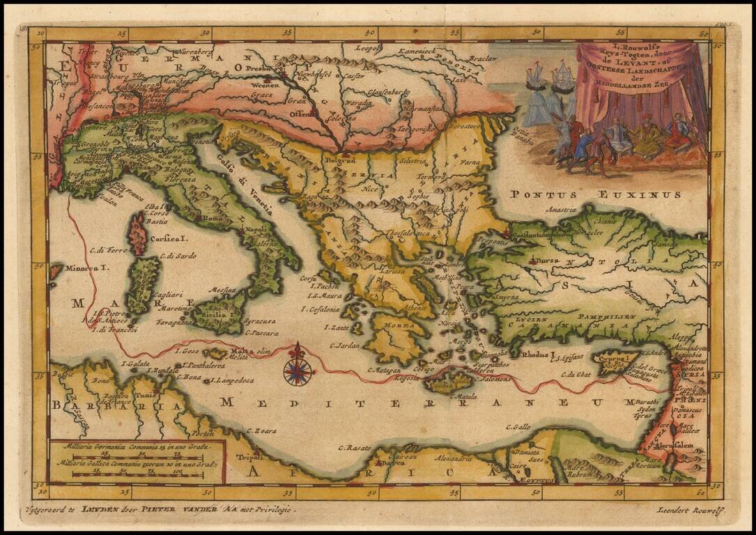L. Rouwolfs Reys-Togten, door de Levant, of Oosterse Landschappen der Middellandse Zee [shows Cyprus]