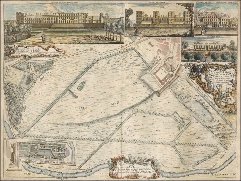 To the most High Puissant & Noble Prince Charles Duke of Marlborough &c: &c: &c: This Plan of Windsor Park is most humbly Inscrib'd by his Graces most Devoted & Obt. Survant J: Rocque . . .