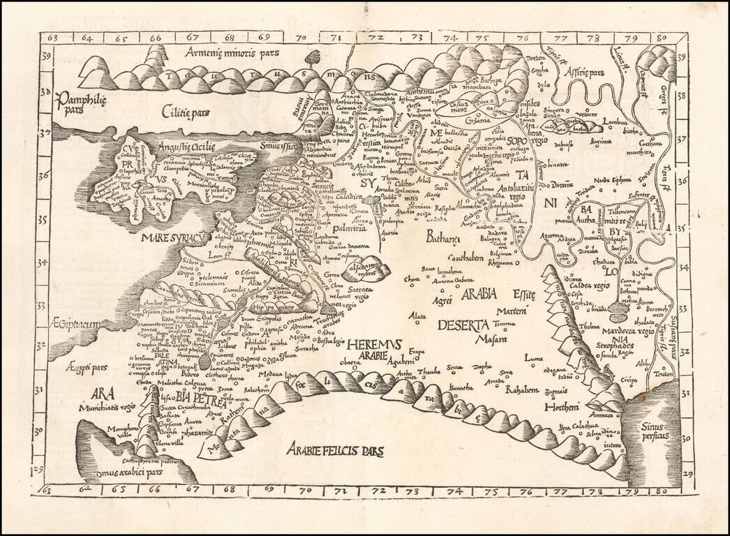 [Untited Modern Map of Cyprus, Syria, Palestine, etc.]