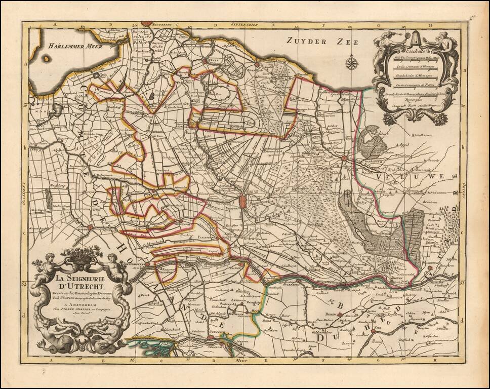 La Seigneurie D'Utrecht. Dresse sur les Memoires les plus Nouveaux Parle Sr. Sanson. Geographe Ordinaire du Roy.