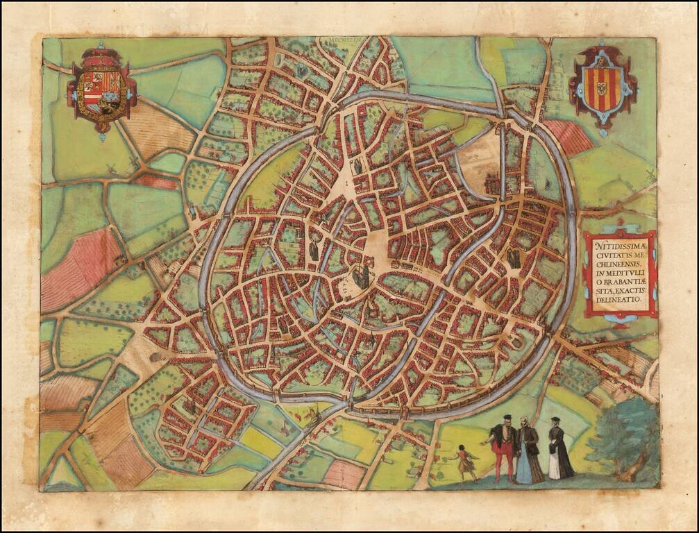 (Mechelen)  Nitidissimae Civitatis Mechlineensis In Meditullio Brabantiae Sitae Exactis: Delineatio