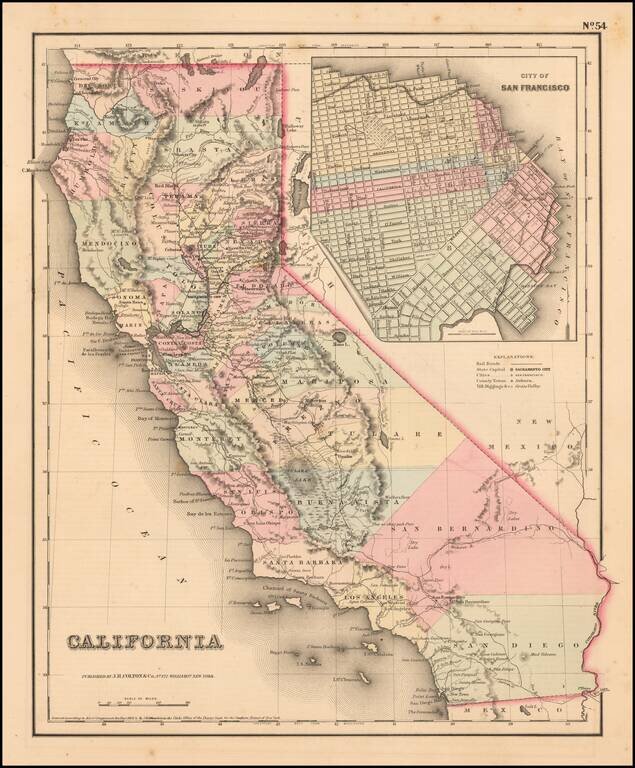 California (with San Francisco inset map)