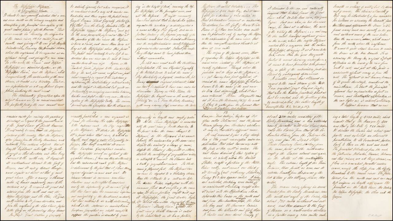 [The Mississippi-Missouri:  A Geographical Blunder  -- An Illustrated Argument For Renaming The Lower Mississippi River Put Forth By A Prominent American Educator To The Author of a Best Selling American School Geography]