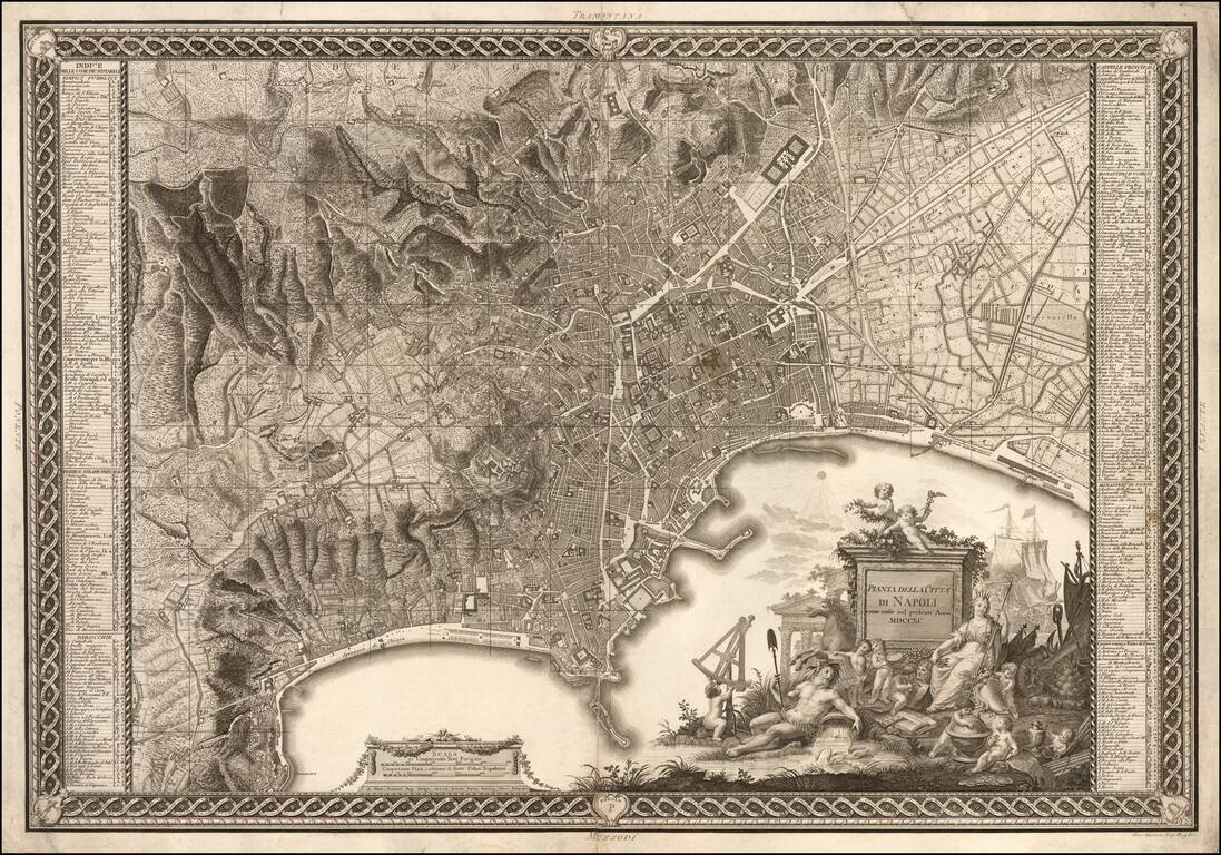 Pianta Della Citta' Di Napoli come esiste nel presente Anno MDCCXC