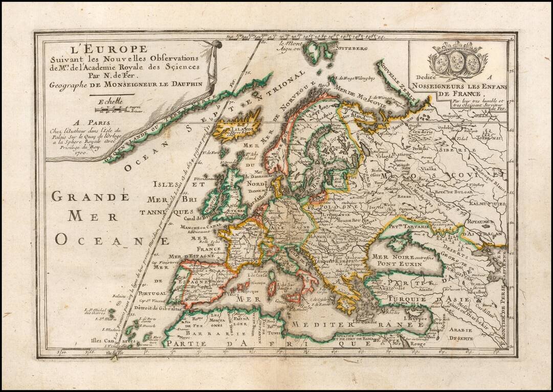 L'Europe Suivant les Nouvelles Observations . . . 1700