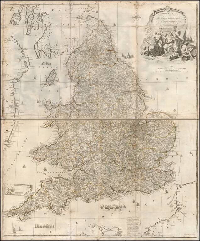 England and Wales Drawn from the most accurate Surveys . . . . By John Rocque