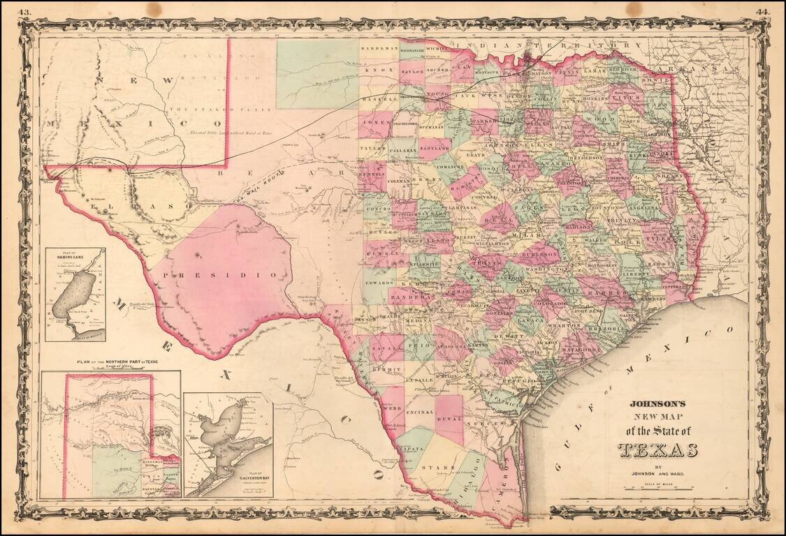 Johnson's New Map of the State of Texas