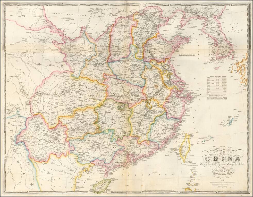 Map of China Compiled from original Surveys & Sketches . . . 1844