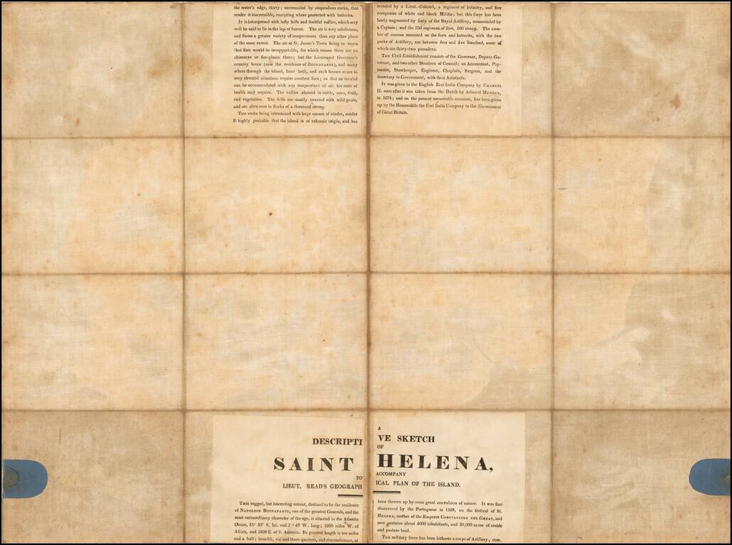 The Geographical Plan of The Island & Forts of Saint Helena is Dedicated by permission to Field Marshal His R. Highness The Duke of Kent and Strathearn By Lieut. R. Read