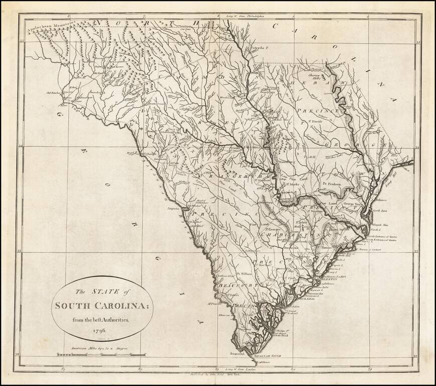 The State of South Carolina:  from the best Authorities.  1796.