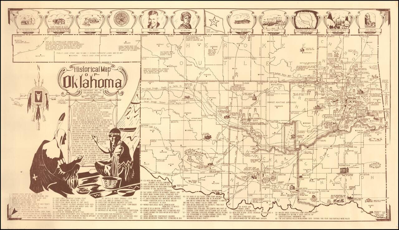 Historical Map of Oklahoma