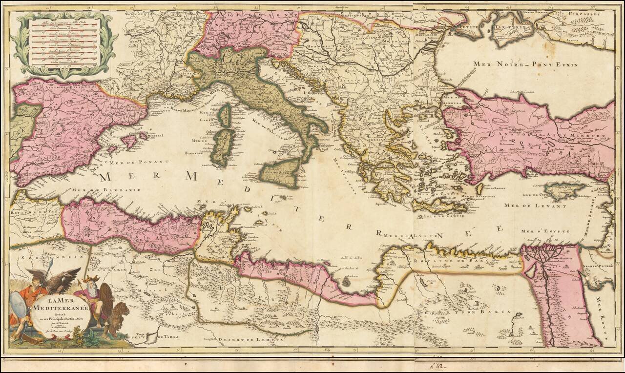 La Mer Mediterranee divisee en ses Principales Parties ou Mers