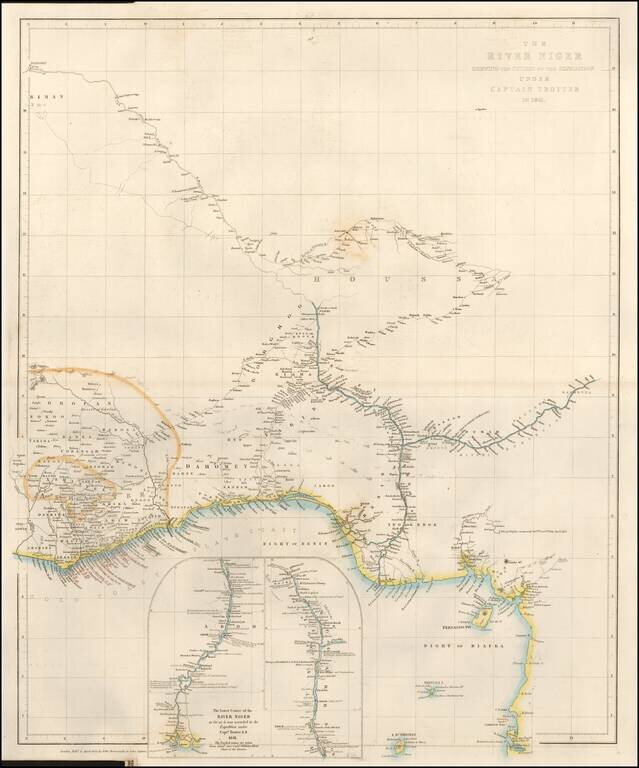 The River Niger Shewing The Course of the Expedition Under Captain Trotter in 1841.
