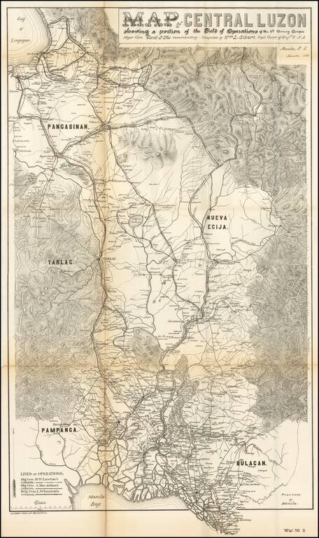 Map of Central Luzon showing a portion of the Field of Operations of the 8th Army Corps.  Major Gen. Elwell S. Otis Commanding - Compiled by Wm. L Sibert Capt of Engrs. U.S. A.  Manila, P. I.  November 1899