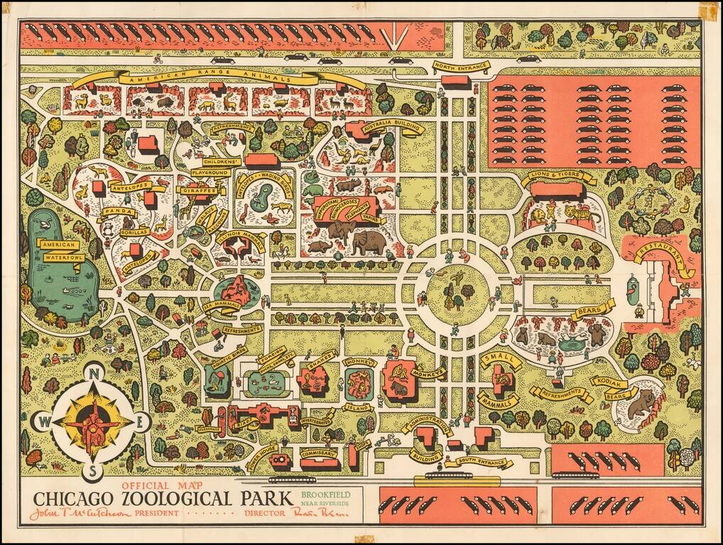 Official Map Chicago Zoological Park