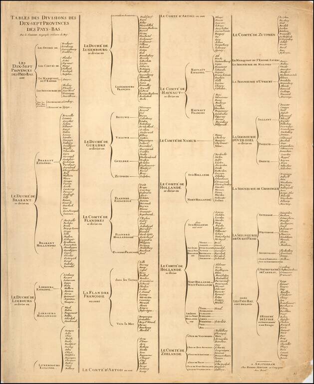 Les Dix-Sept Provinces Des Pays-Bas distinguees suivant qu'elles sont possedees a present, par Les Roys De France, et D'Espagne, et Les Estats Generaux des Provinces Unies.