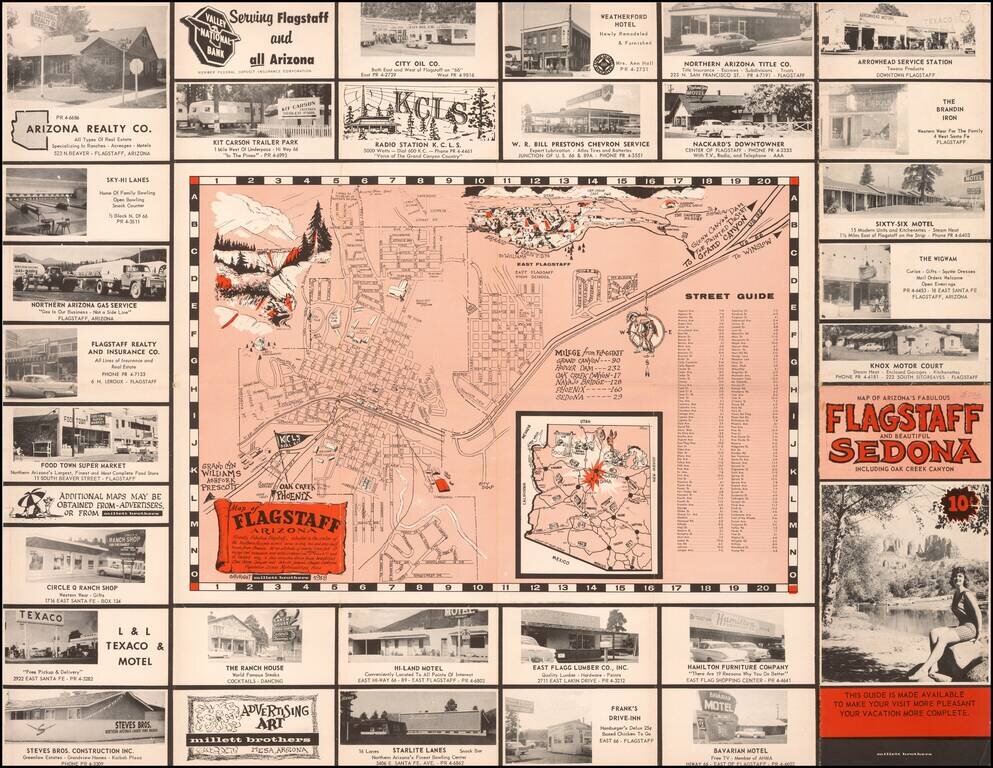 Sedona and Oak Creek Canyon (Flagstaff on verso)