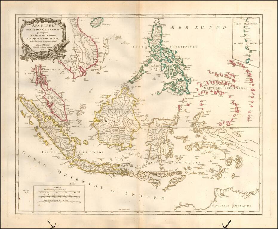Archipel Des Indes Orientales, qui comprend Les Isles De La Sonde, Moluques et Philippines, tirees des Cartes du Neptune Oriental . . .
