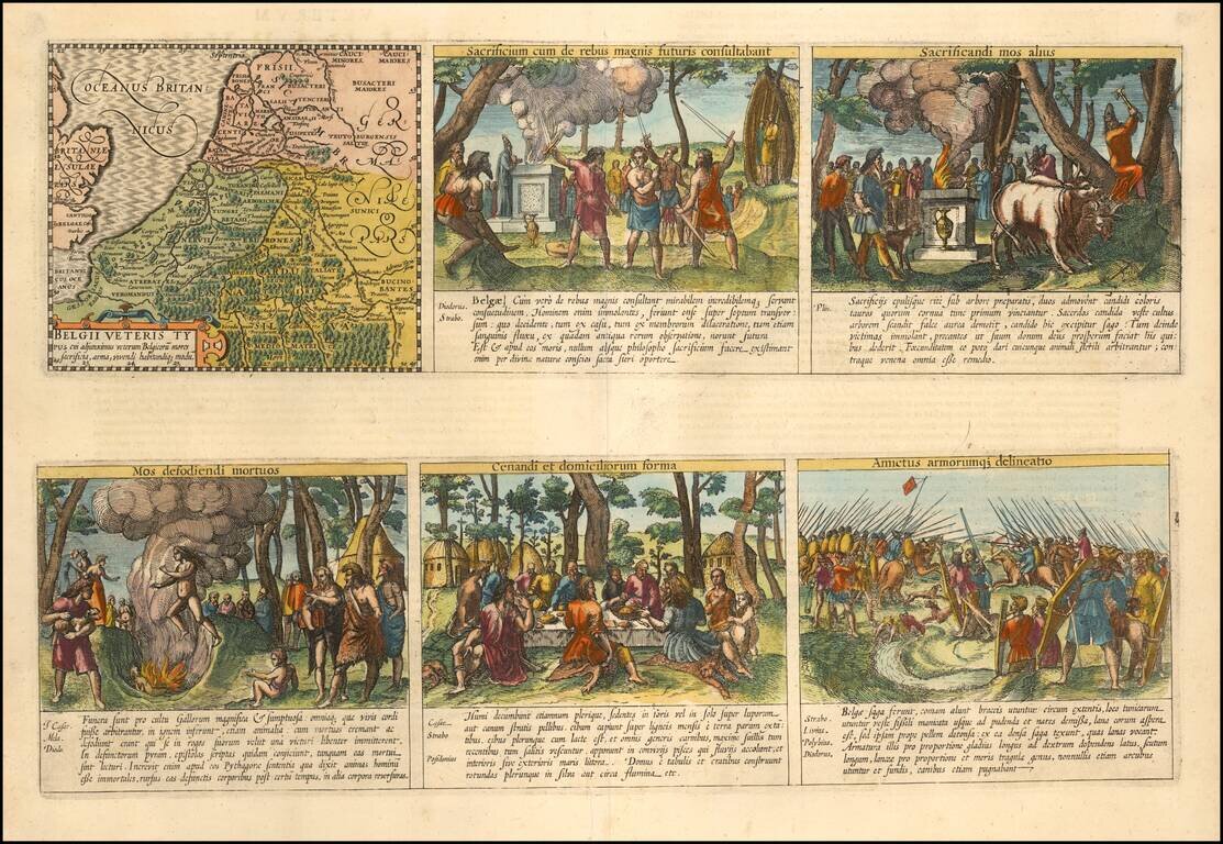 Belgii Veteris Typus cui adjunximus veterum Belgicoru mores sacrificia, arma, vivendi habitandique modu