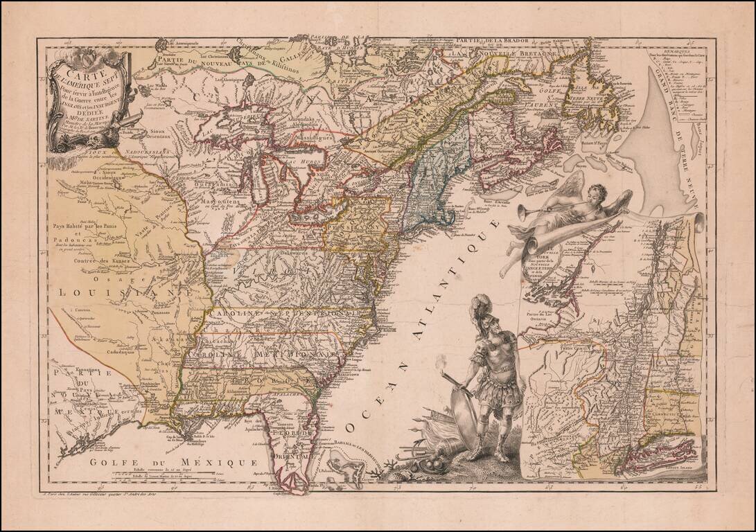 Carte De L'Amerique Septle. Pour servir a l'intelligence de la Guerre entre les Anglois et les Insurgents . . . 1777