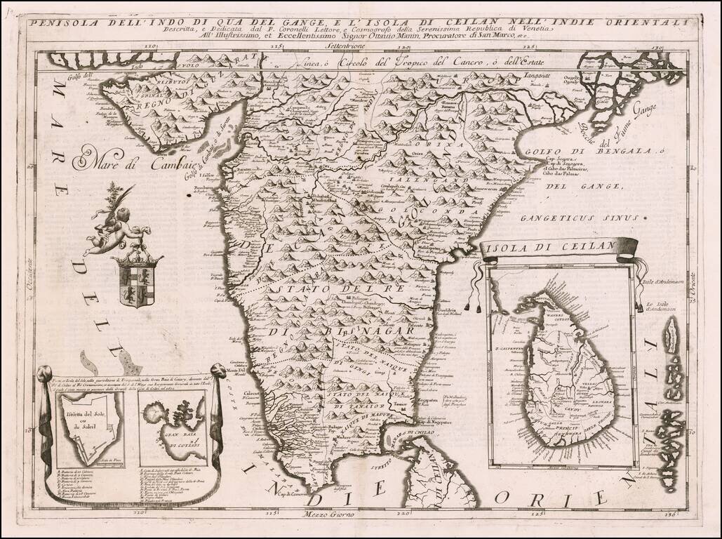 Penisola Dell'Indo Di Qua Del Gange E L'Isola Di Ceilan Nell'Indie Orientali . . .