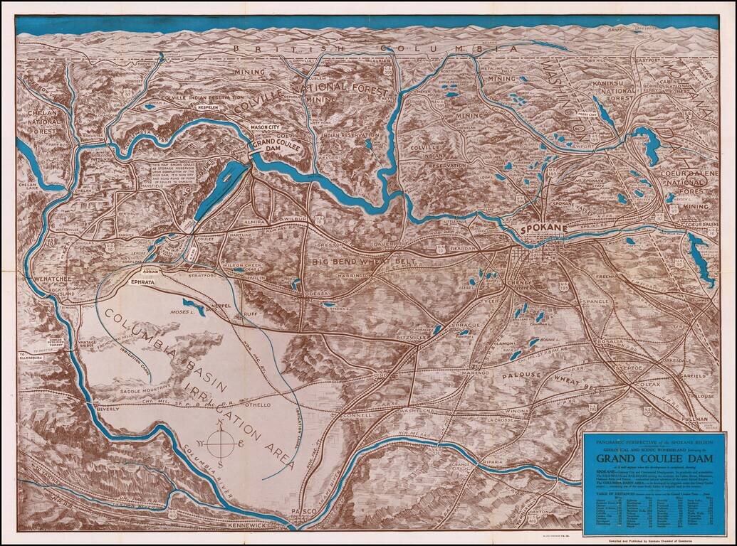 Panoramic Perspective of the Spokane Region including the Geological and Scenic Wonderland Embracing the Columbia Basin Irrigation Project and Grand Coulee Dam