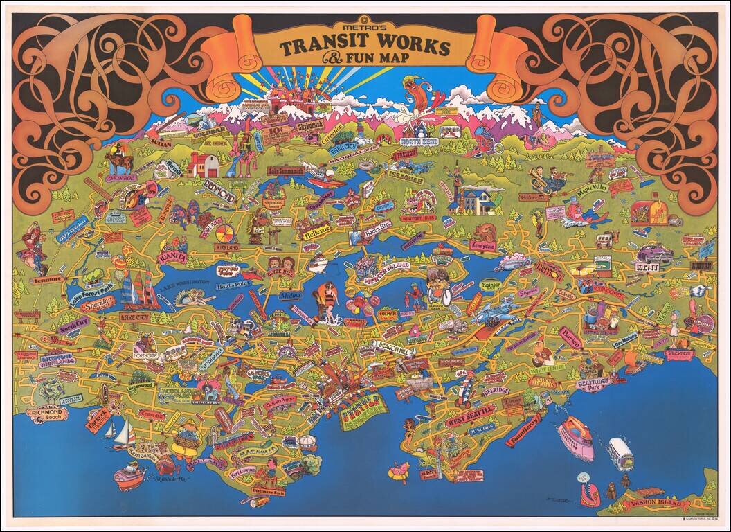 (Seattle Metro)  Metro's Transit Works & Fun Map