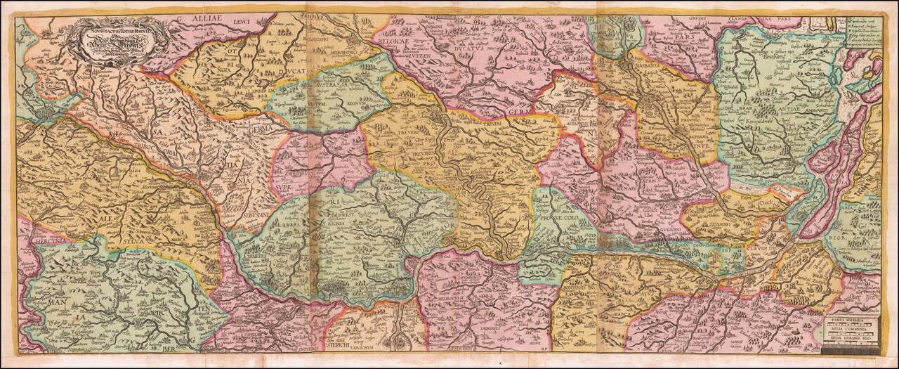 [Course of the Rhine River]  Nova Tractus Totius Rheni Oder Neue beschreibung des Rhein-Strom