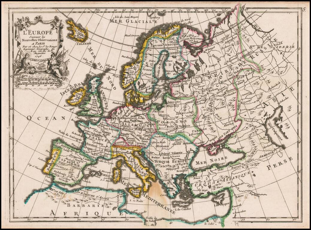 L'Europe Suivant les Nouvelles Observations . . . 1746