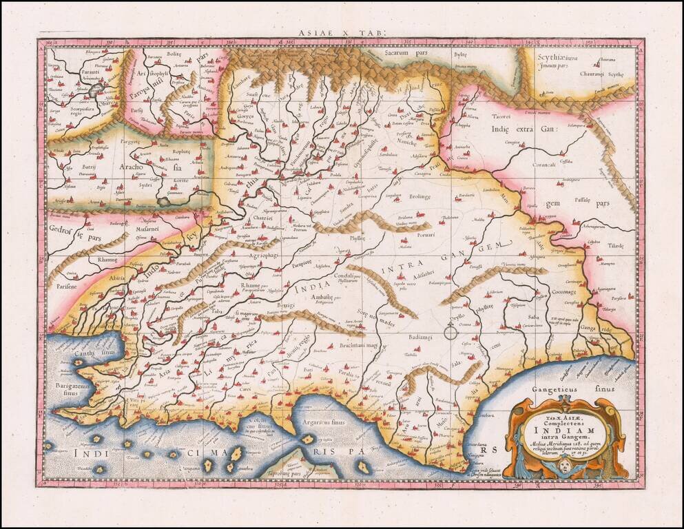 Tab. X. Asiae Complectens India intra Gangem