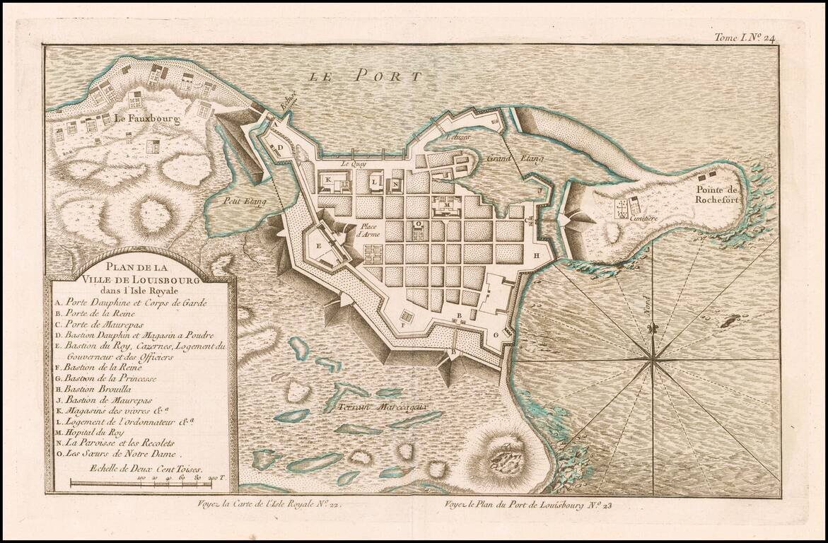 Plan de la Ville de Louisbourg dans l'Isle Royale