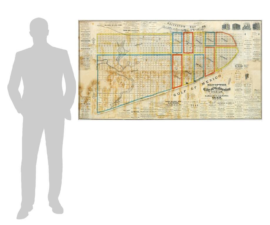 Map of the City of Galveston Texas. Compiled by E.A. Hensoldt & Aug. Buttlar.