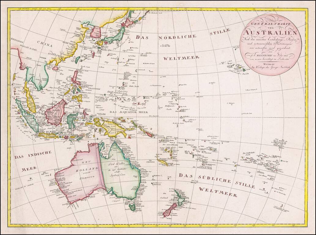 General Charte von Australien Nach ne neuesten Entdeckungs Reisen und astronischen Bestimungen…1803