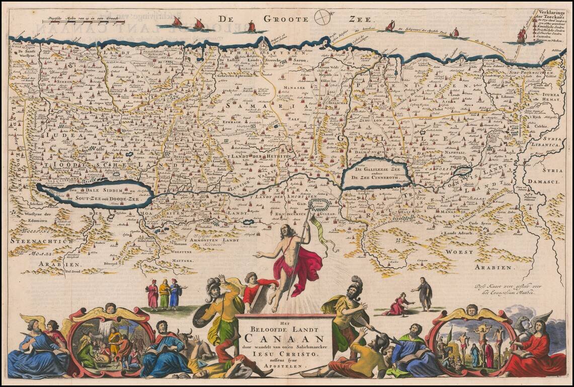 Het Beloofde Landt Canaan door wandelt van onsen Salichmaecker Jesu Christo neffens syne Apostelen.