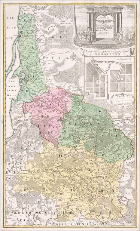 Potentissimo Borussorum Regi Friderico Wilhelmo Majeestate, Fortitudine Clementia Augustissimo Hancce Lithuaniam Borussicam in qua loca colonijs Salisburg ad incolendum Regio nutu concesa chorographice exhibentur . . . A. M D CC XXXV