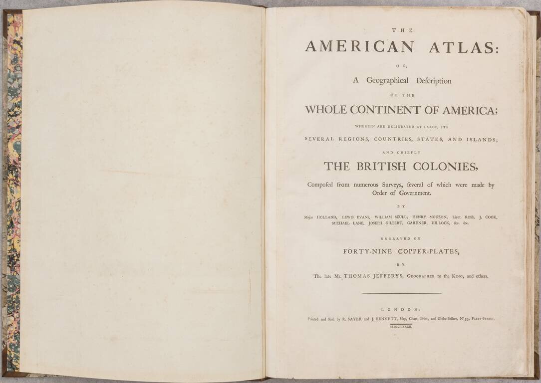 The American Atlas, or a Geographical Description of the Whole Continent of America.