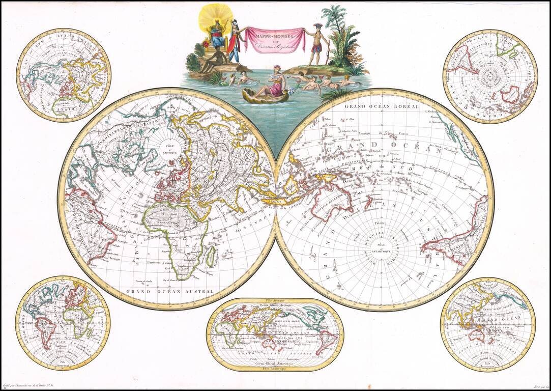 Mappe-Mondes sur Diverses Projections
