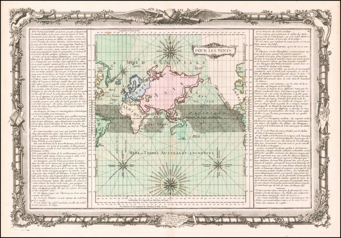 Pour Les Vents [world map centered on Asia]